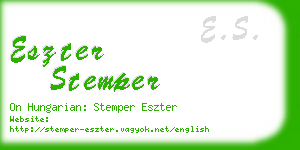 eszter stemper business card
